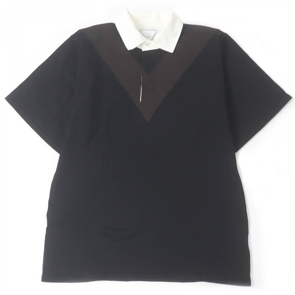 BOTTEGAVENETA Short sleeve polo shirt 648838 Main: 100% cotton black mens XL