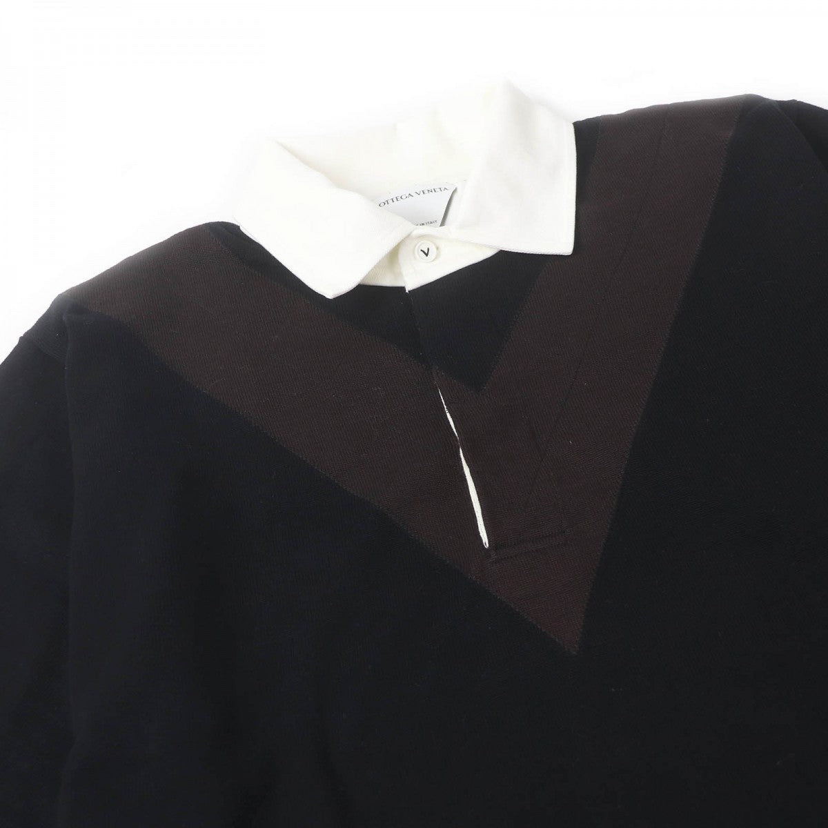 BOTTEGAVENETA Short sleeve polo shirt 648838 Main: 100% cotton black mens XL