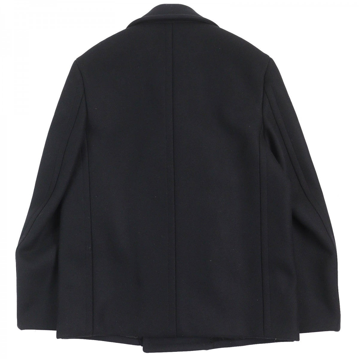 LOUIS VUITTON pea coat 1A8WQL Outer: 80% wool, Outer: 20% nylon, Lining: 31% acetate, Lining: 28% rayon, Lining: 26% cupra black mens 50