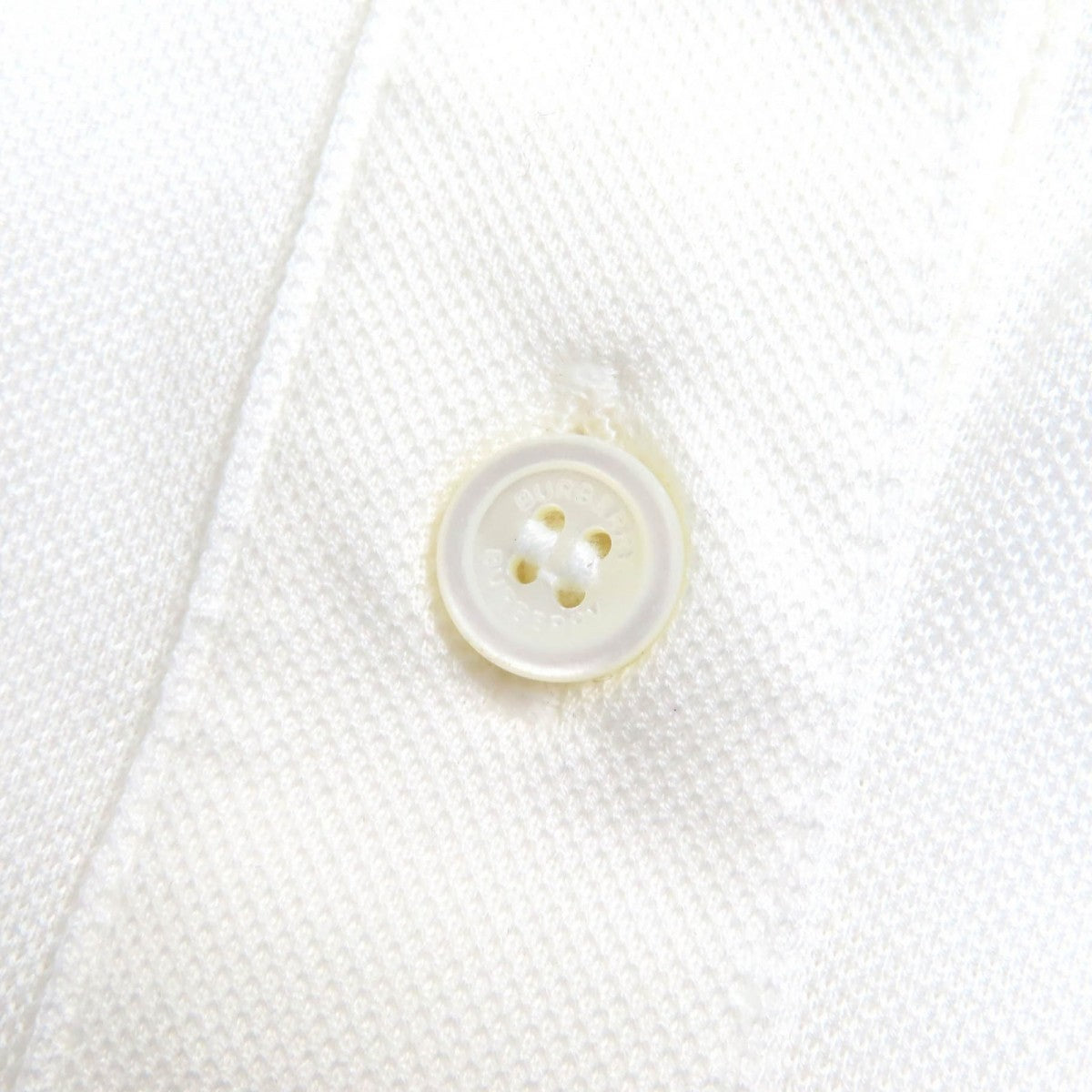 BURBERRY Short sleeve polo shirt 8049382 Main: 100% cotton, some parts: 97% cotton, some parts: 3% elastane white Women L