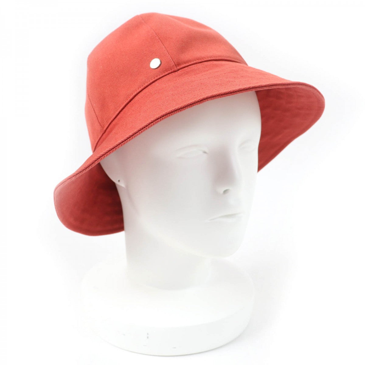 HERMES hat Main: 100% cotton, Lining: 60% cotton, Lining: 40% silk, Part: 56% cotton, Part: 44% rayon Orange type Women 57