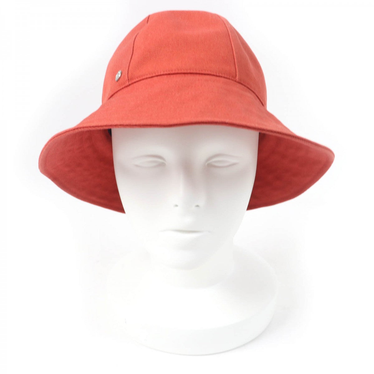 HERMES hat Main: 100% cotton, Lining: 60% cotton, Lining: 40% silk, Part: 56% cotton, Part: 44% rayon Orange type Women 57
