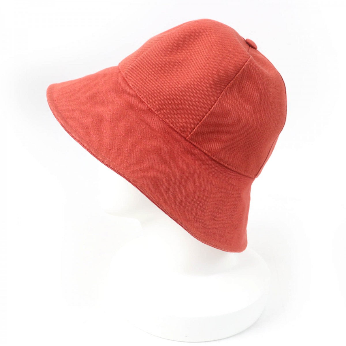 HERMES hat Main: 100% cotton, Lining: 60% cotton, Lining: 40% silk, Part: 56% cotton, Part: 44% rayon Orange type Women 57