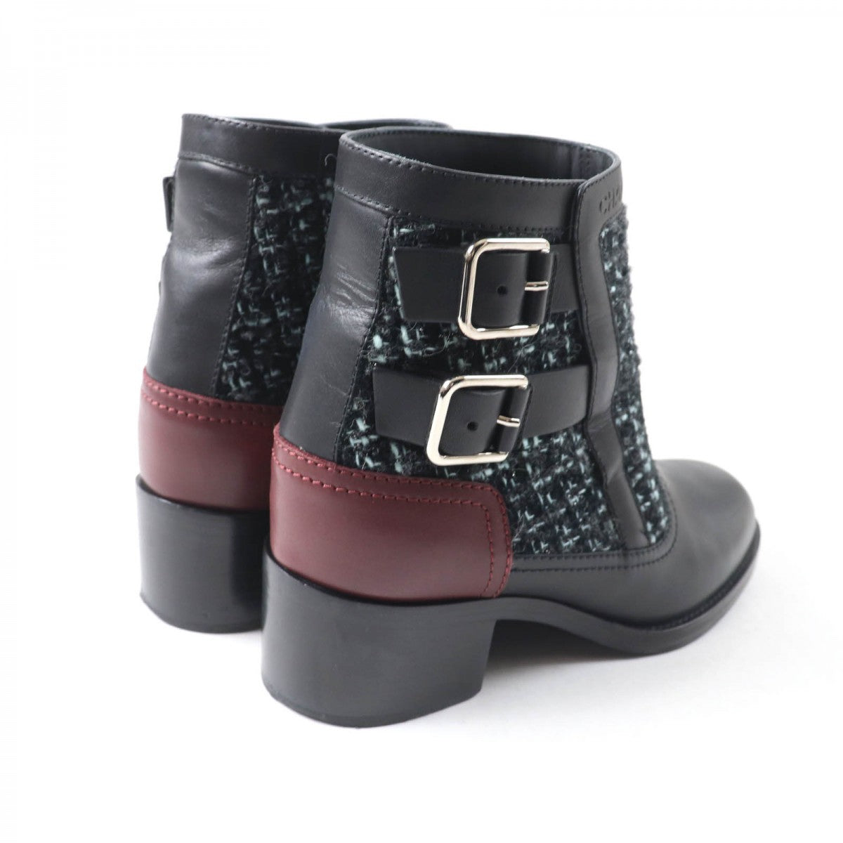 CHANEL Ankle boots 22B G39334 Main: Leather, Part: Tweed multicolor Women 38 C