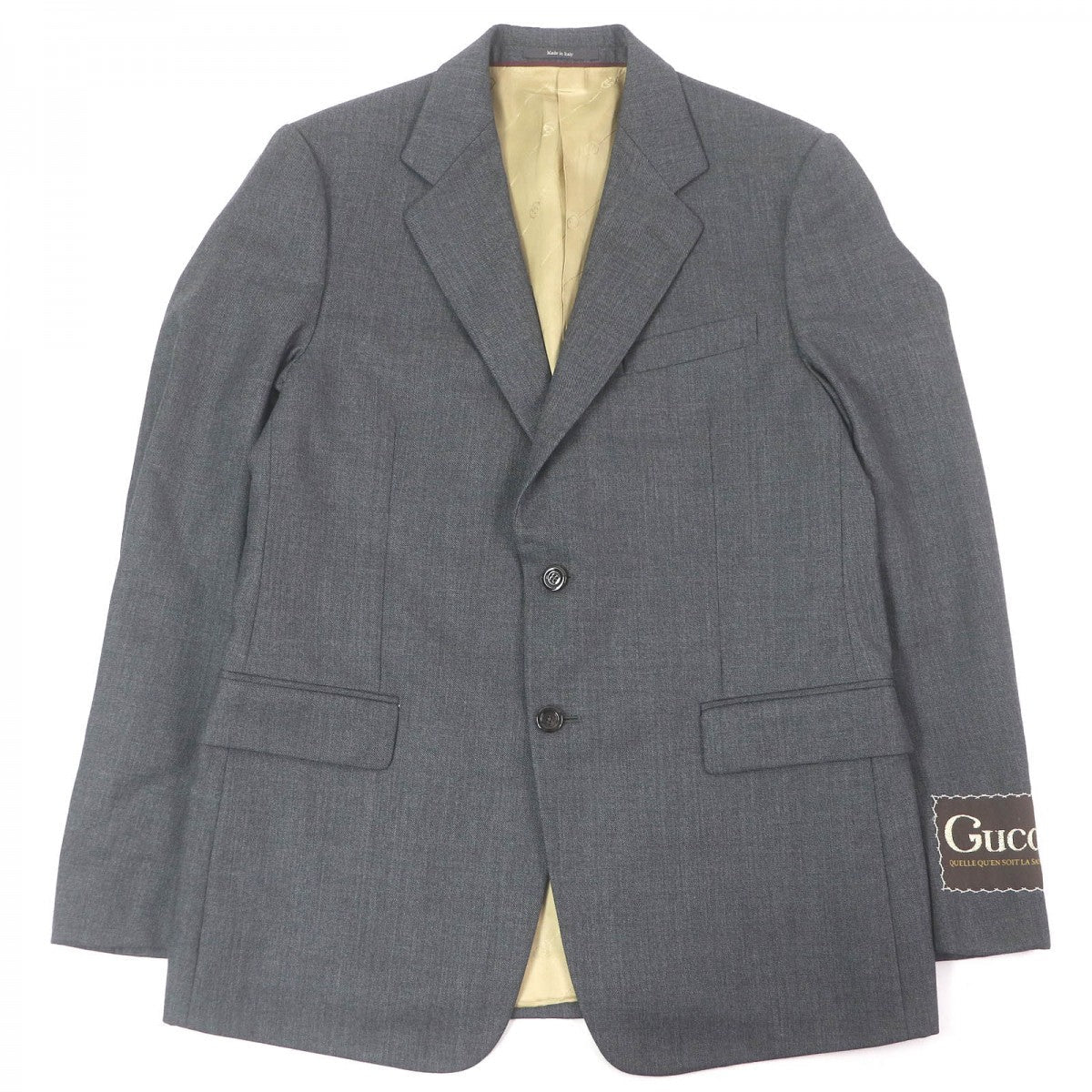 GUCCI tailored jacket 625378 Outer: 100% wool, Lining: 100% rayon, Sleeve lining: 100% cupra gray mens 50