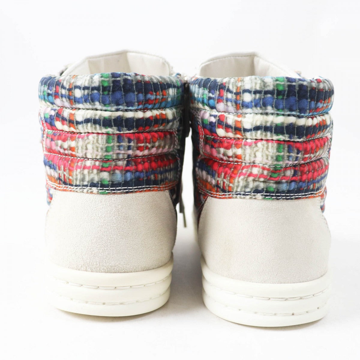 CHANEL High cut sneakers G29918 Main: Suede leather light gray multi Women 36