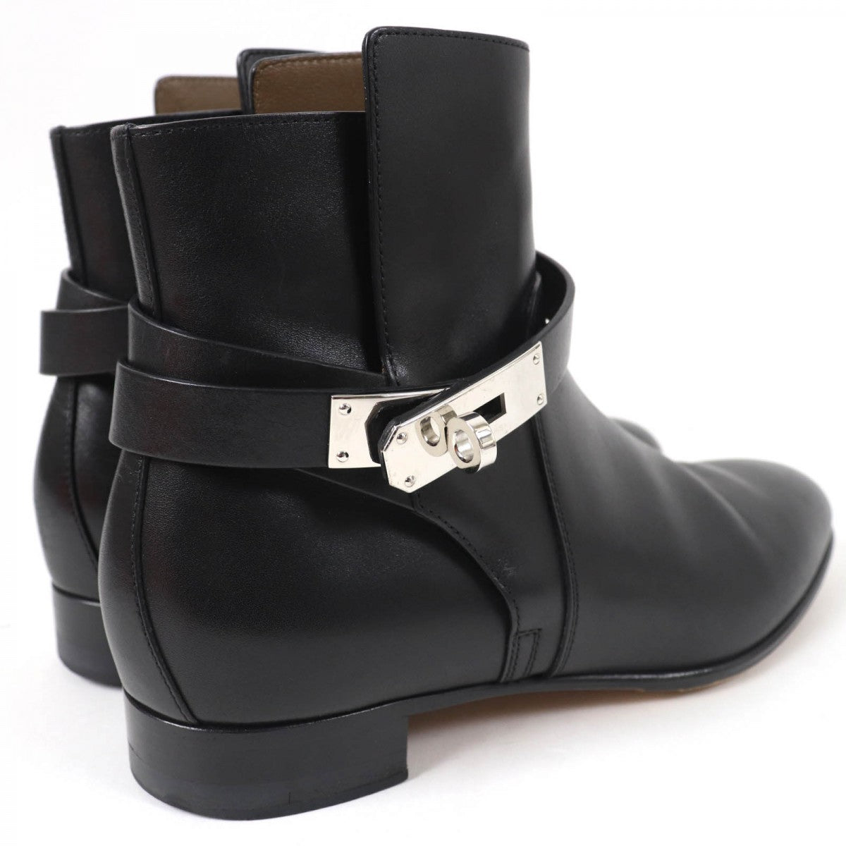 HERMES short boots Main: Leather black Neo Women 36.5