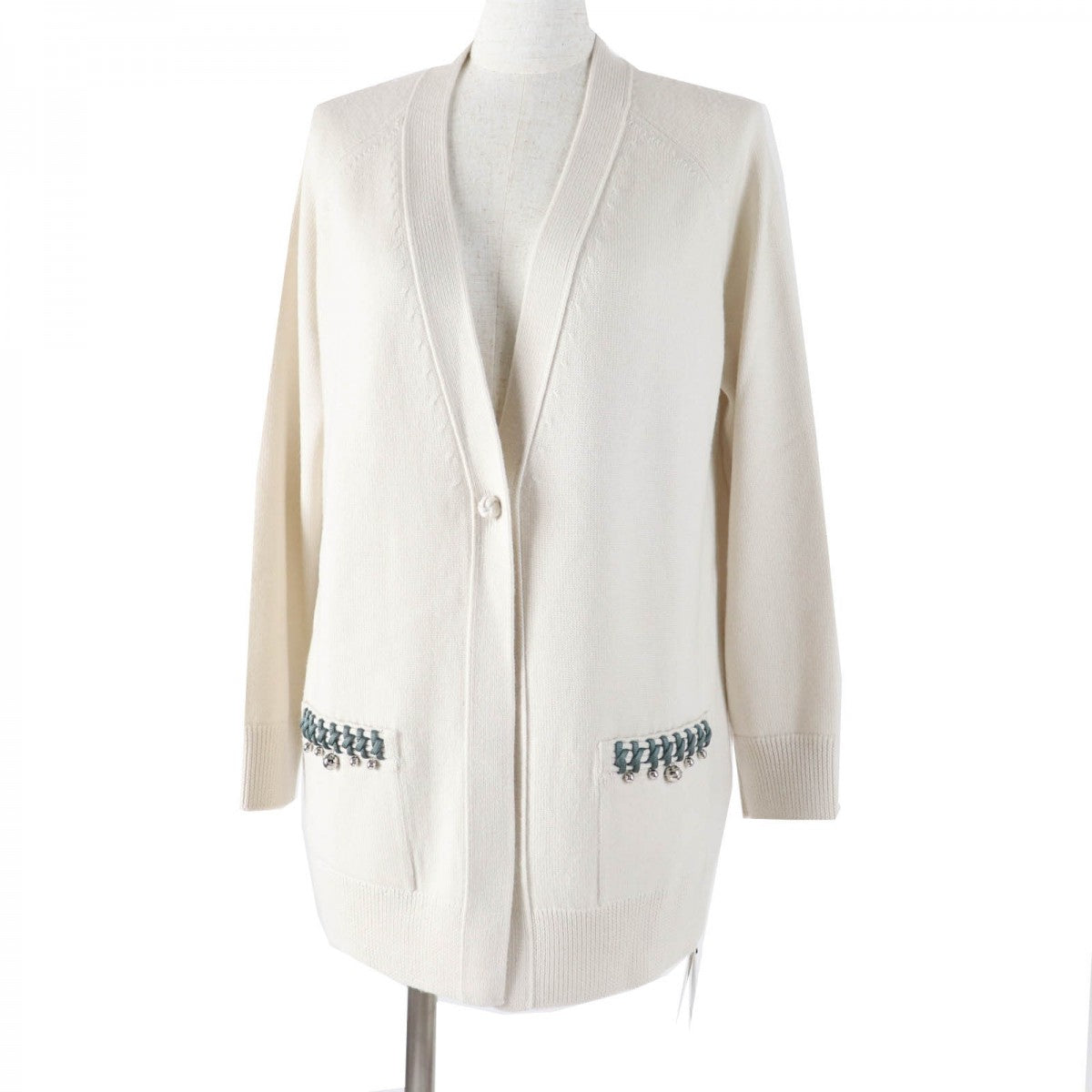 HERMES cardigan 2H2704DN Main: 100% wool, part: 57% wool, part: 43% silk cream Women 40