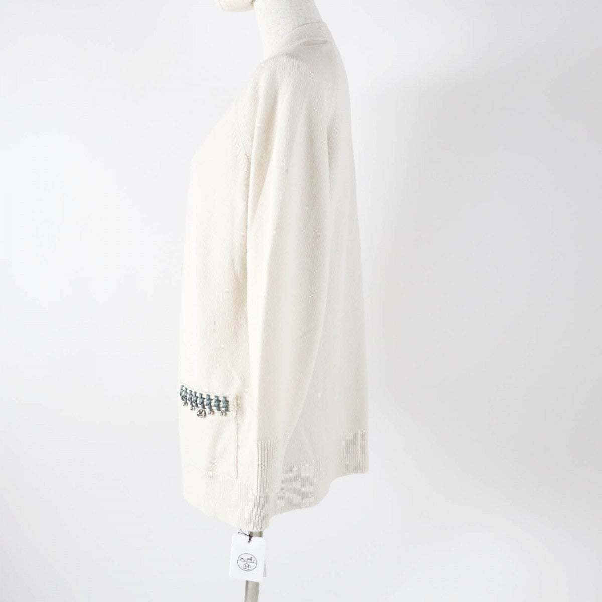 HERMES cardigan 2H2704DN Main: 100% wool, part: 57% wool, part: 43% silk cream Women 40
