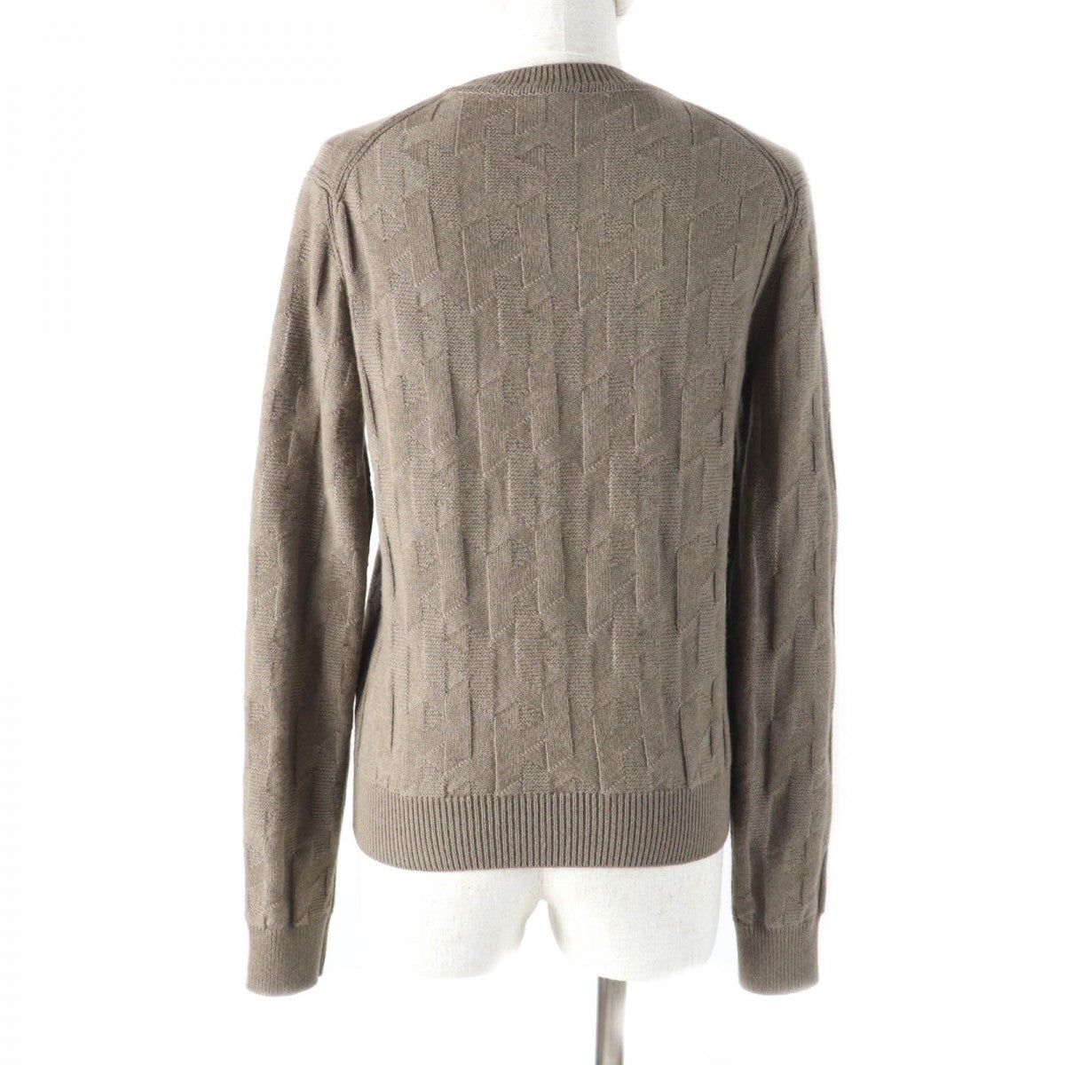 HERMES knit 2610D3 Main: 100% wool Brown Women 38