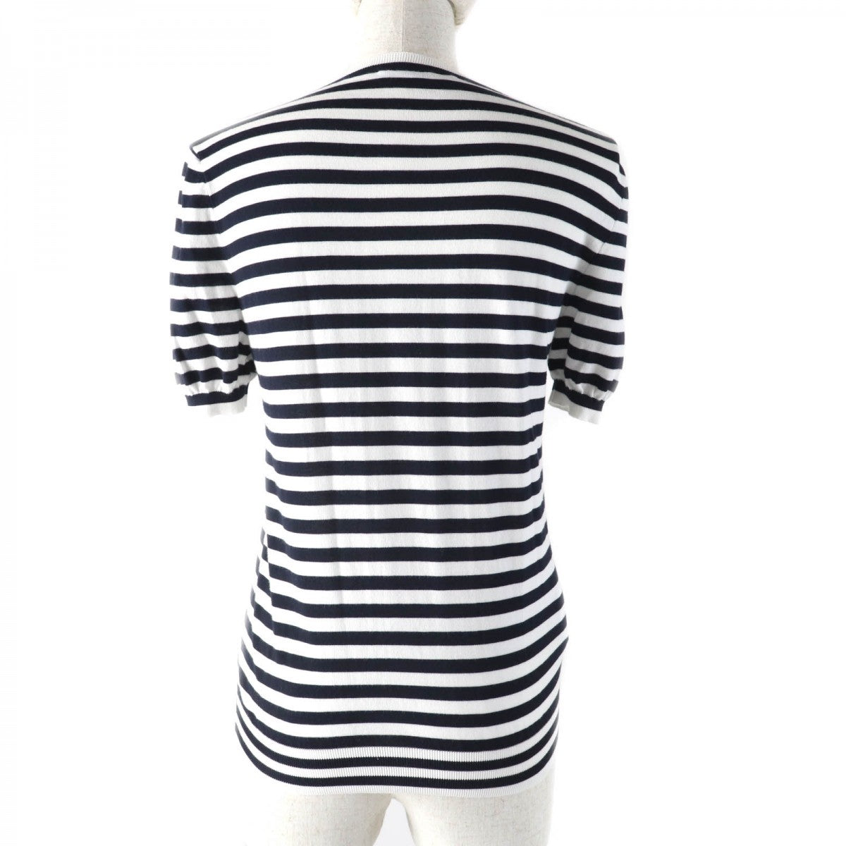 PRADA Short sleeve T-shirt P24V1D Main: 97% cotton, Main: 1% polyamide, Main: 1% elastane White Dark Navy Women 36