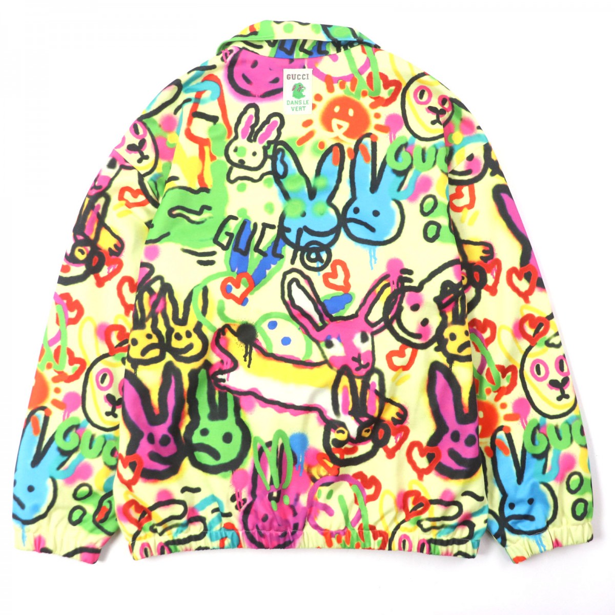 GUCCI Track jacket 714464 Outer: 55% polyester, Outer: 45% cotton, Lining: 100% polyester, Part: 50% rayon, Part: 30% cotton multicolor DANS LE VENT mens L