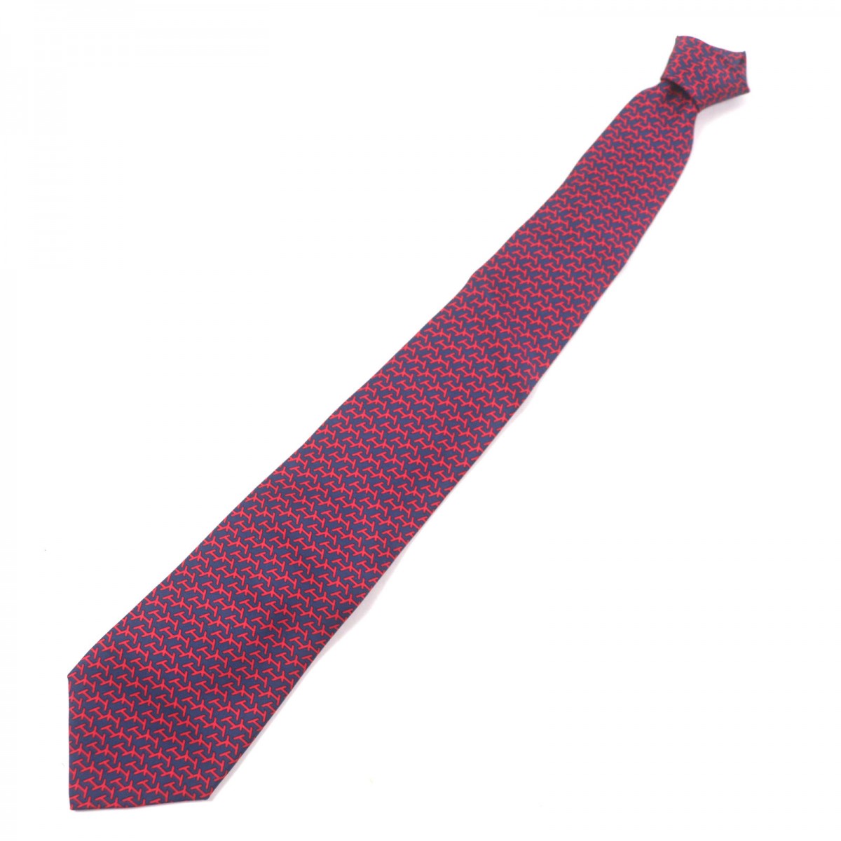 HERMES tie Main: 100% silk Red mens