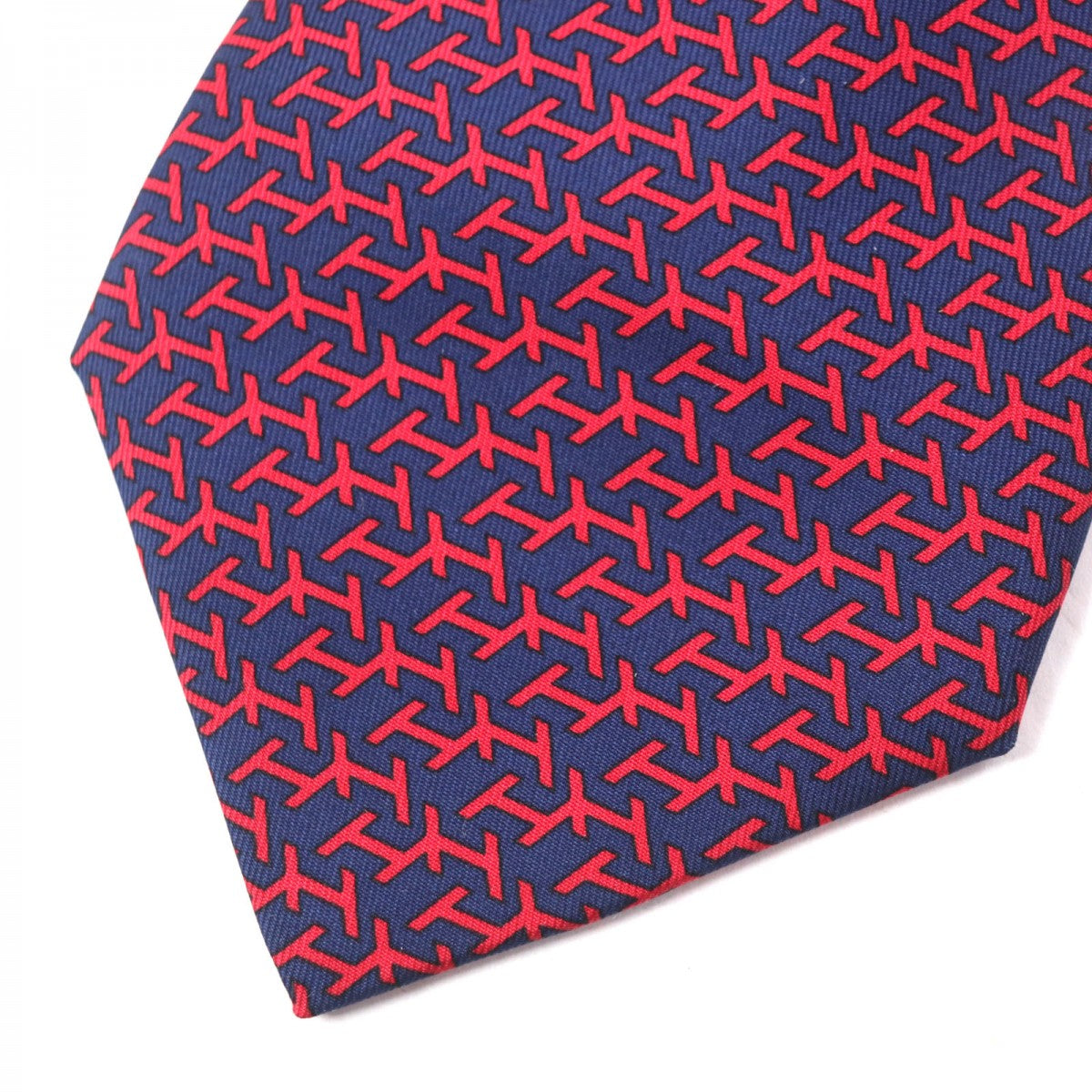 HERMES tie Main: 100% silk Red mens