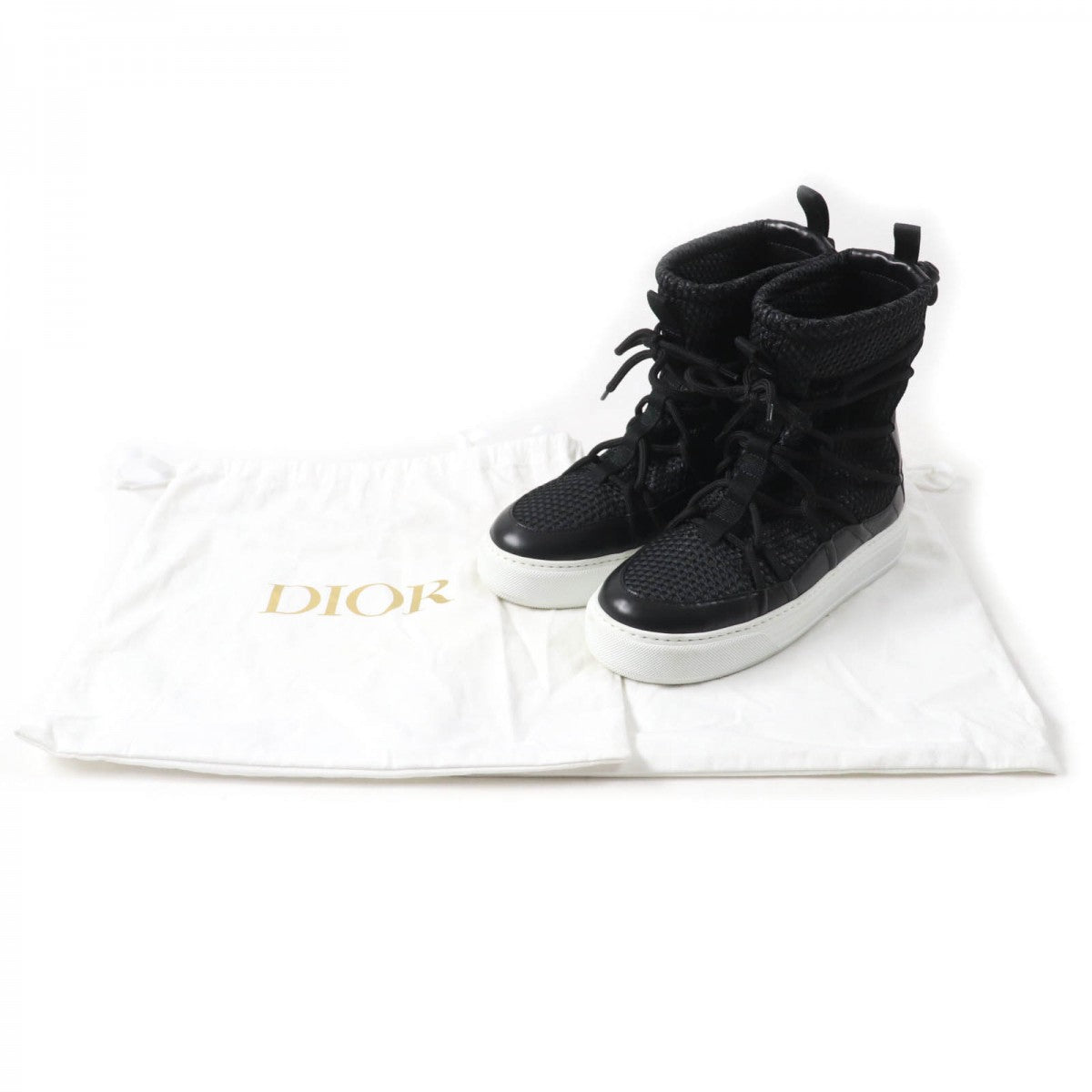 Christian Dior short boots Mesh, Leather black DIOR SOLAR Women 37