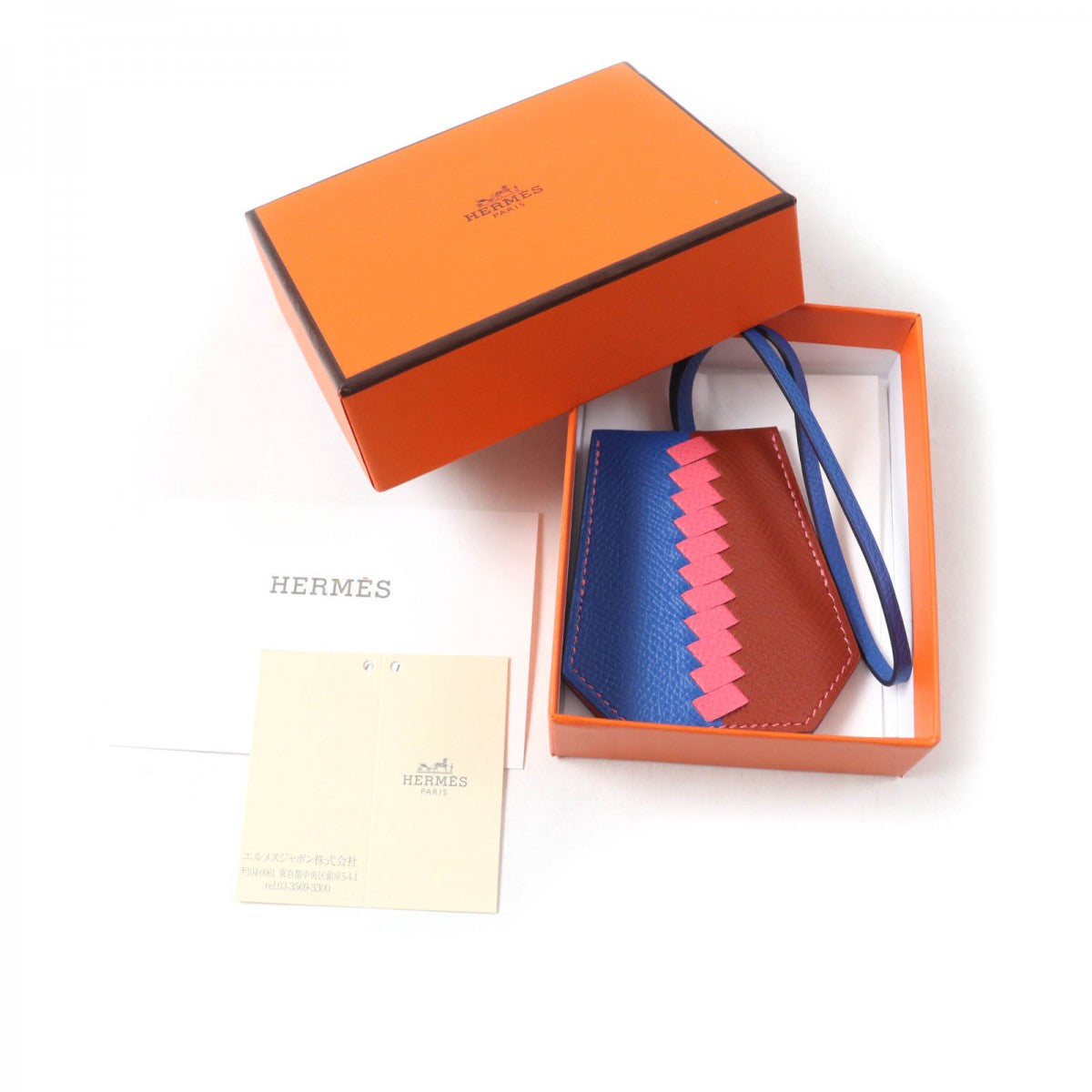 HERMES Bag charm Main�FEpsom multicolor Clochette�ECle Grand Trace Women