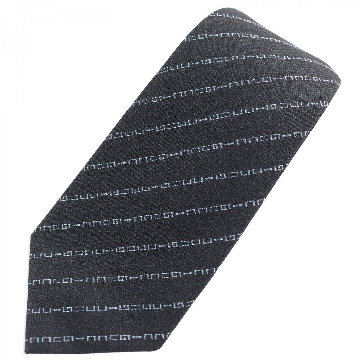 GUCCI tie Main: 100% wool, Lining: 60% cupra, Lining: 40% silk Dark gray mens
