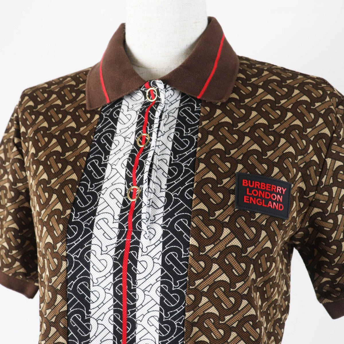 BURBERRY Short sleeve polo shirt 8018544 Main: 100% cotton, Part: 96% cotton, Part: 3% nylon, Part: 1% polyurethane, Part: 100% cotton Brown Women XXS