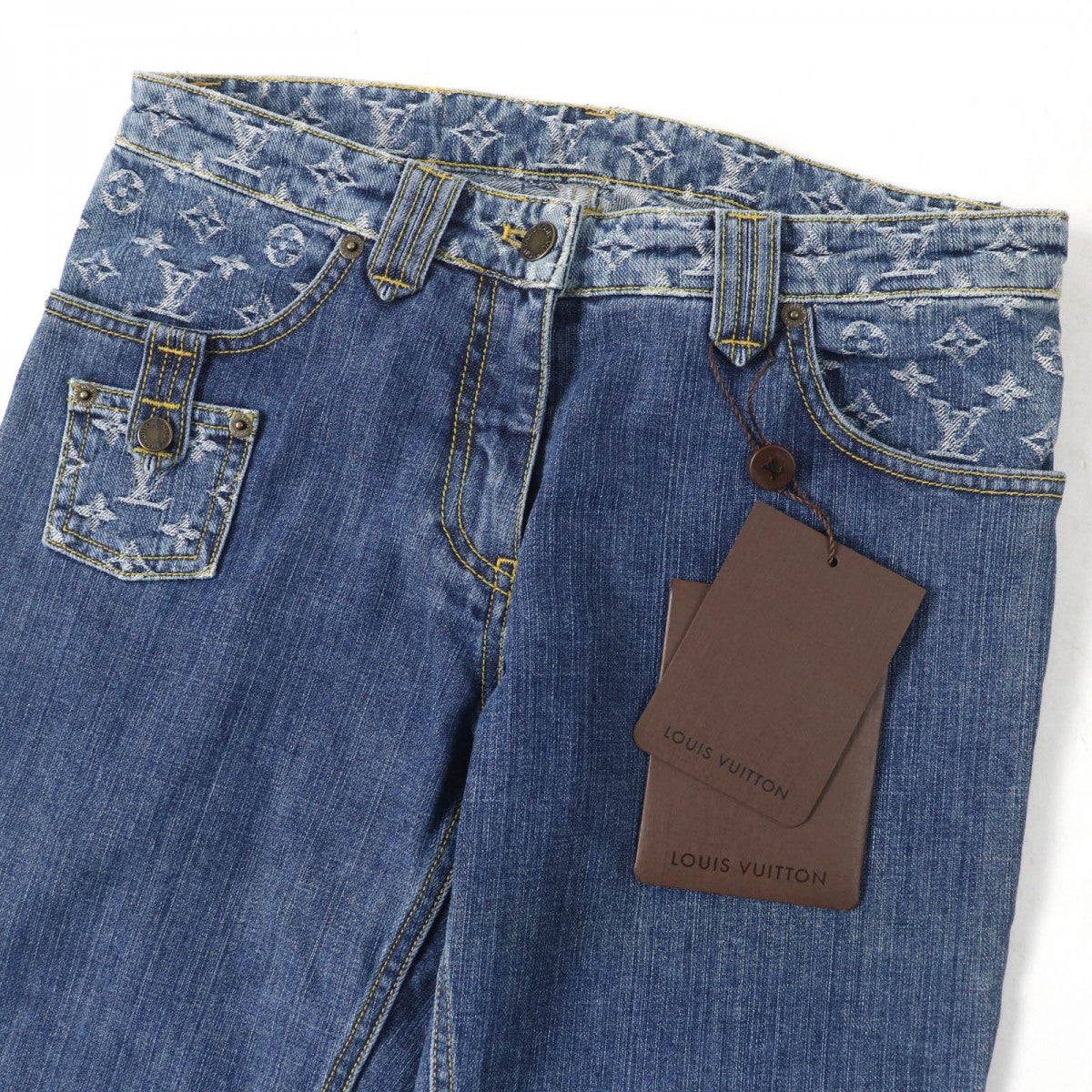 LOUIS VUITTON Denim pants Main: 100% cotton Indigo Women 38