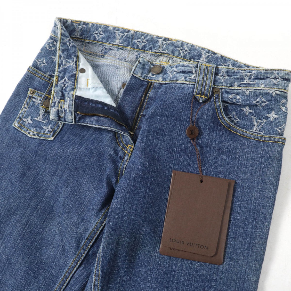 LOUIS VUITTON Denim pants Main: 100% cotton Indigo Women 38