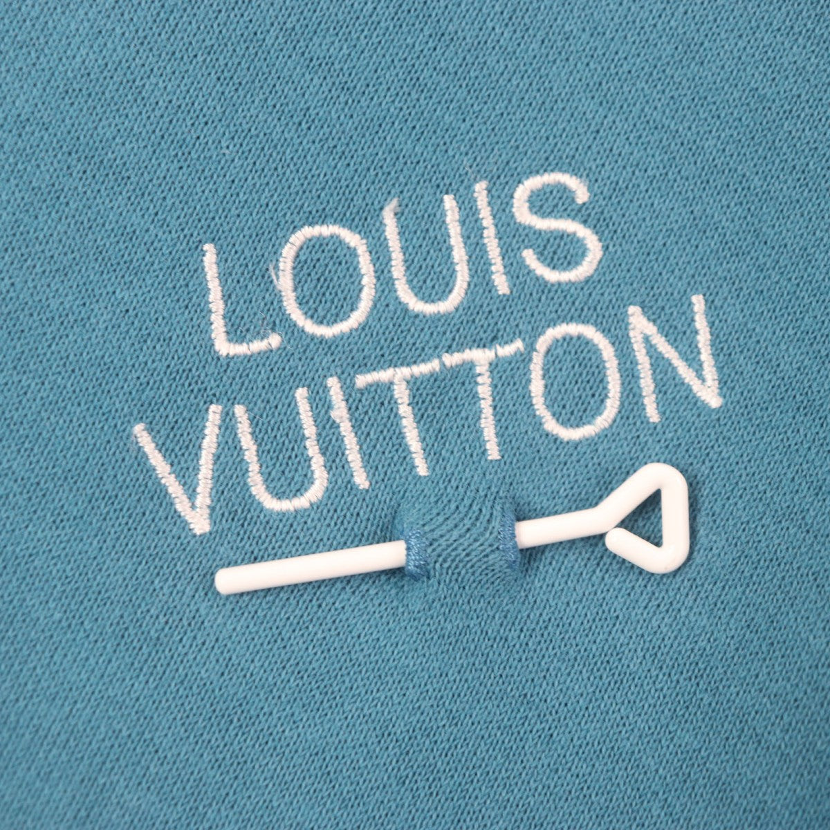 LOUIS VUITTON Hoodie Main: 100% cotton Blue type Signature hoodie with embroidery mens M