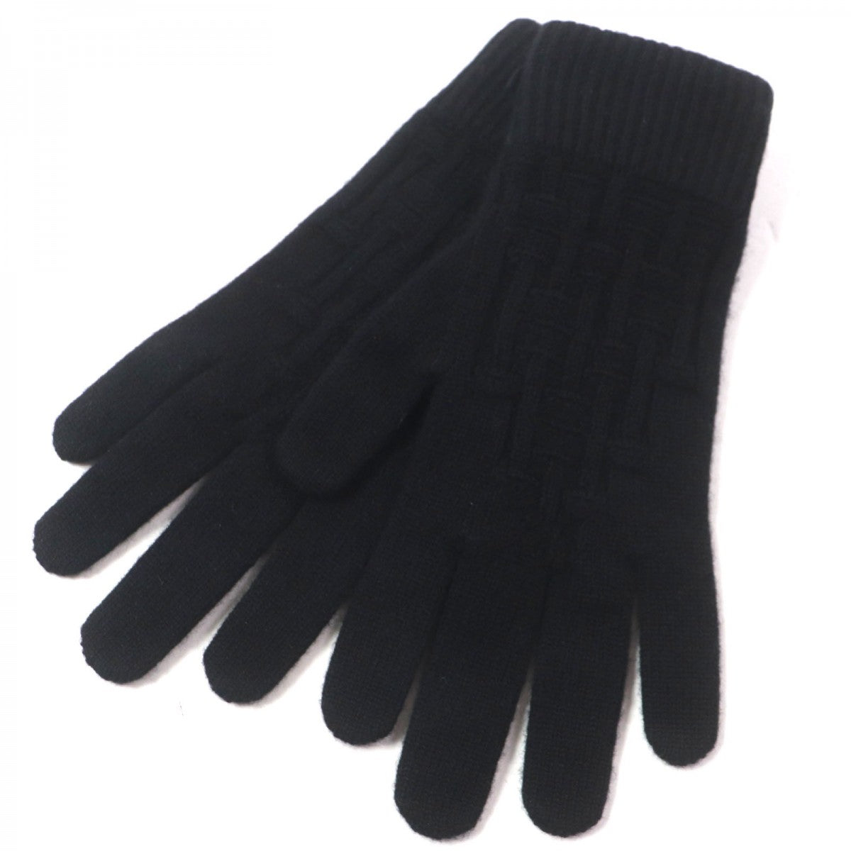 HERMES gloves 17202G Main: 100% cashmere black mens S