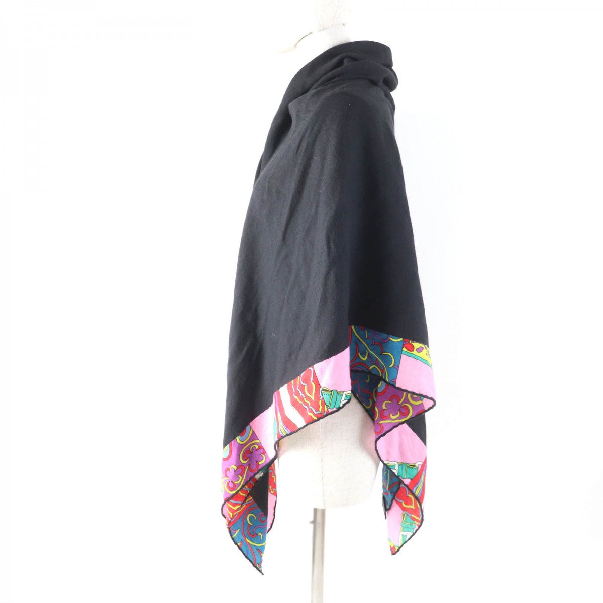 HERMES scarf Main: 70% cashmere, Main: 30% silk Black multicolor Caregean Festival of the Amazon Women