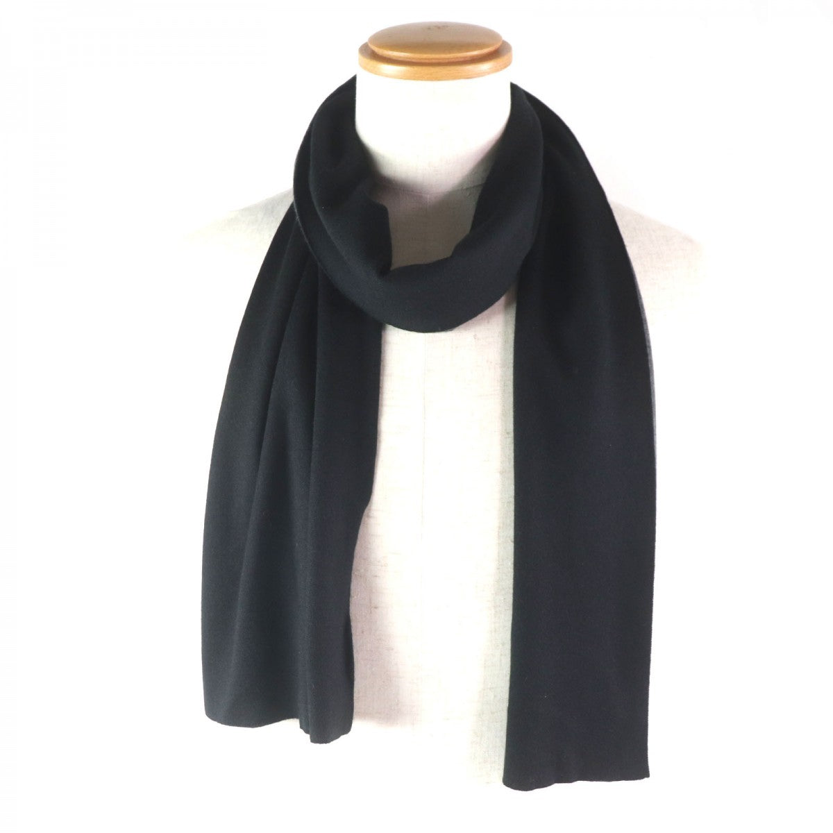 HERMES Scarf Main: 70% cashmere, Main: 30% silk Black Grey Allertour mens