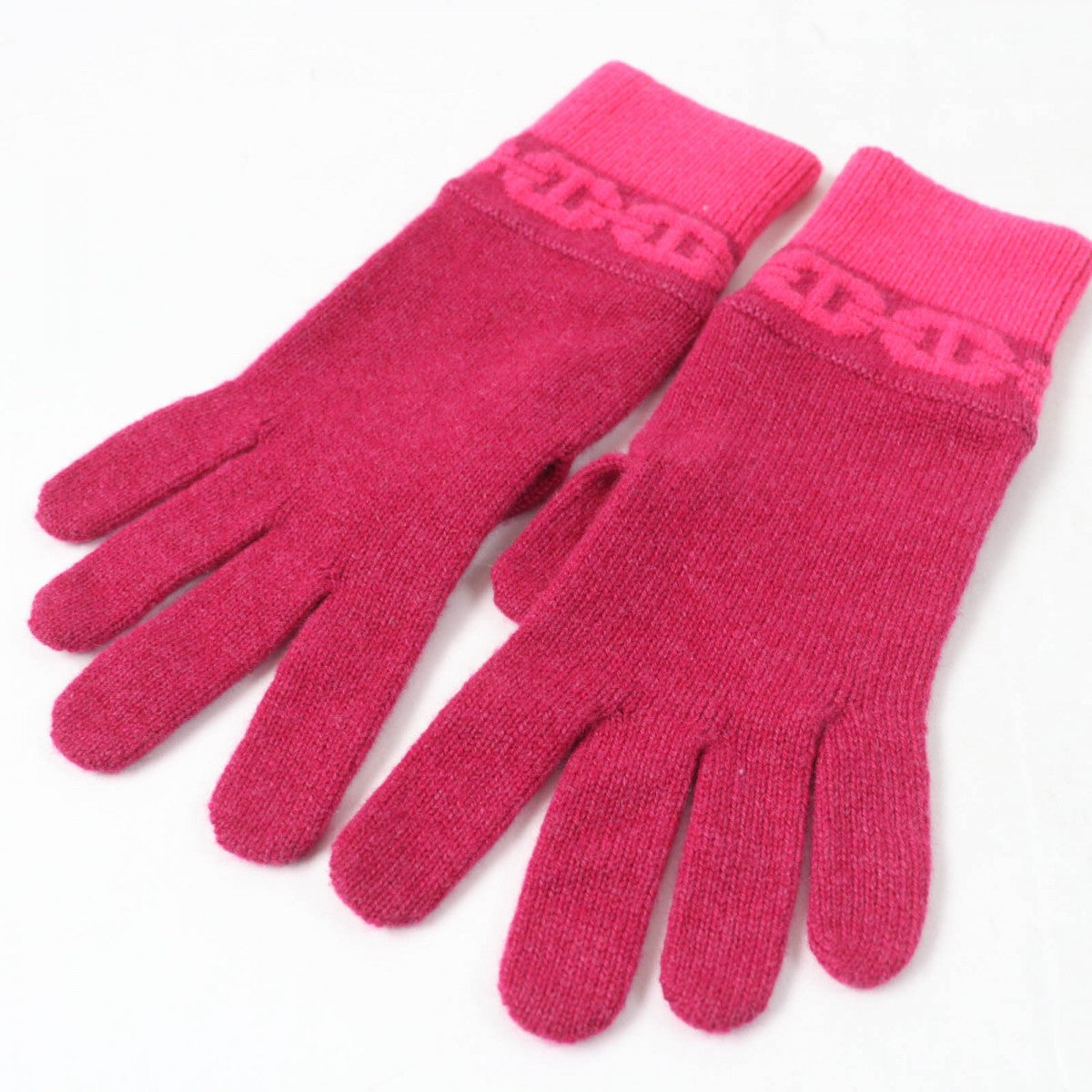 HERMES gloves H232006G Main: 99% cashmere, Main: 1% elastane Rose Extreme HEAVEN Women M