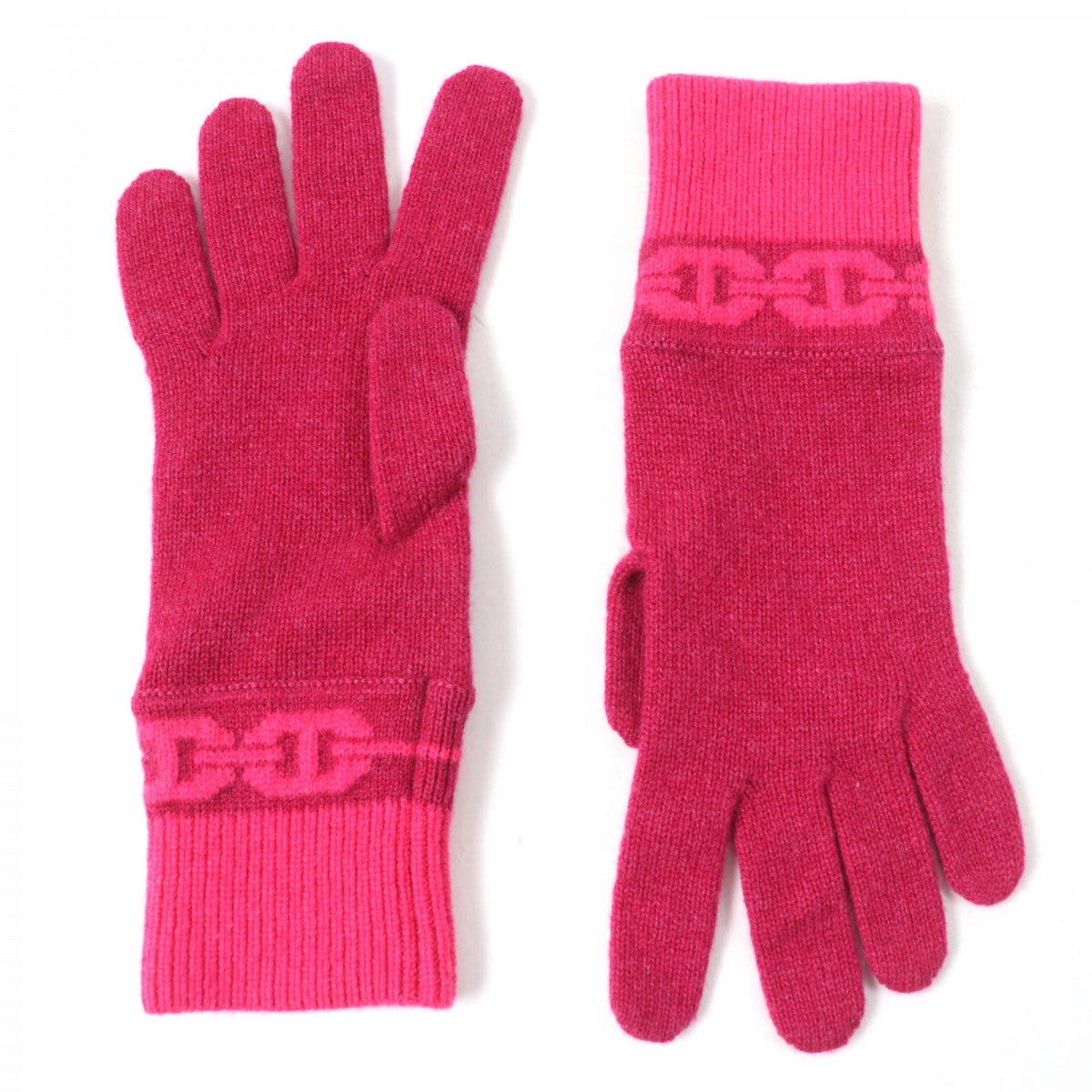 HERMES gloves H232006G Main: 99% cashmere, Main: 1% elastane Rose Extreme HEAVEN Women M