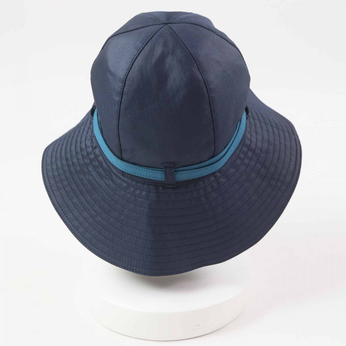 HERMES hat Main: 86% polyester, Main: 14% polyamide (nylon), Lining: 100% acetate Navy light blue Women 56