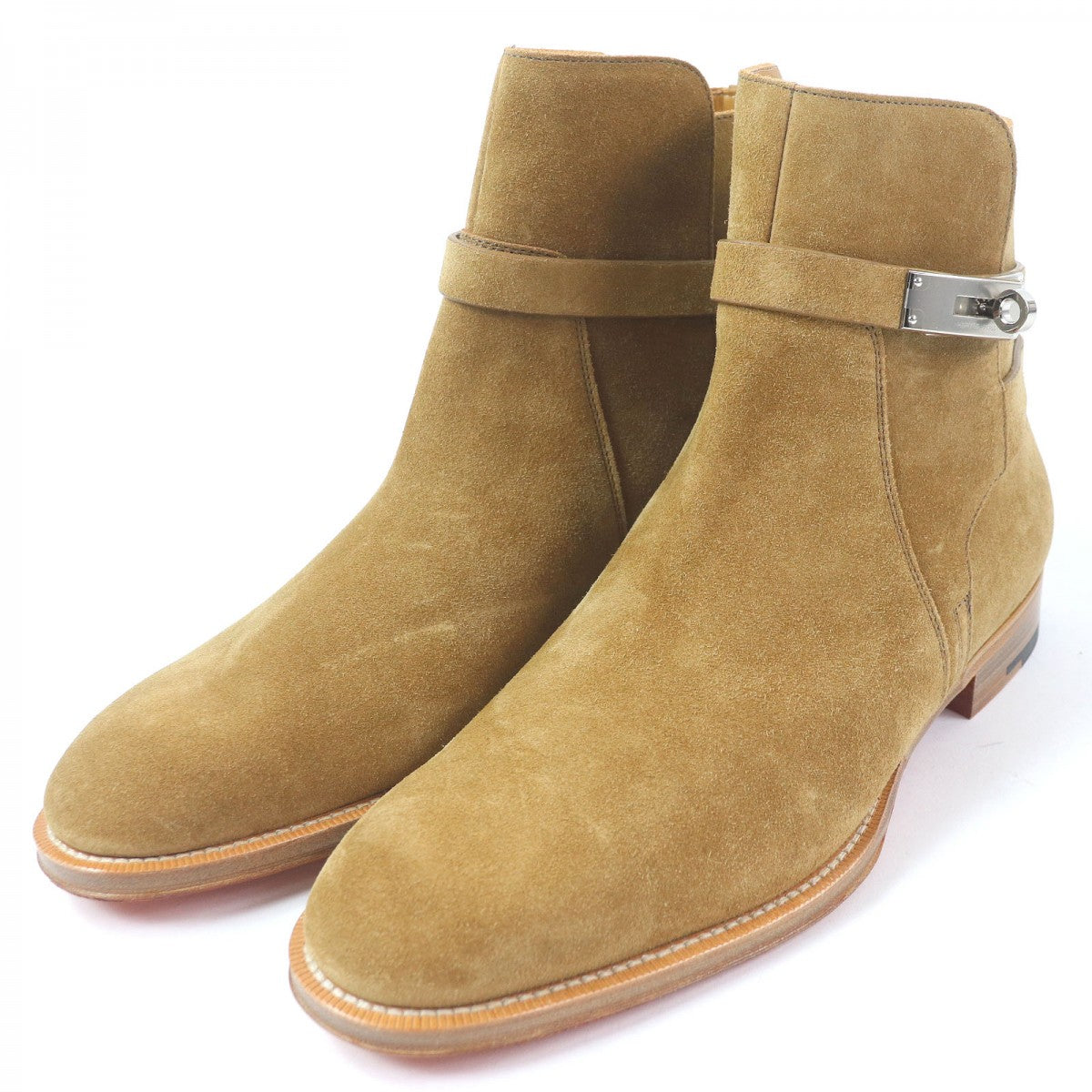 HERMES boots Main: Suede leather beige Fortune mens 41
