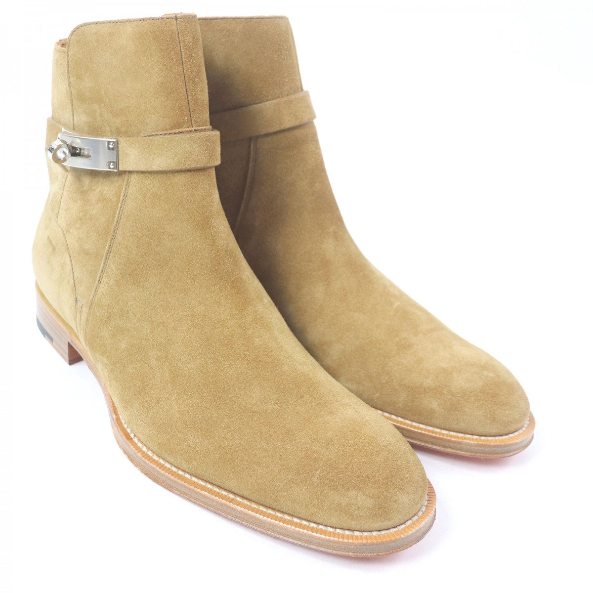 HERMES boots Main: Suede leather beige Fortune mens 41