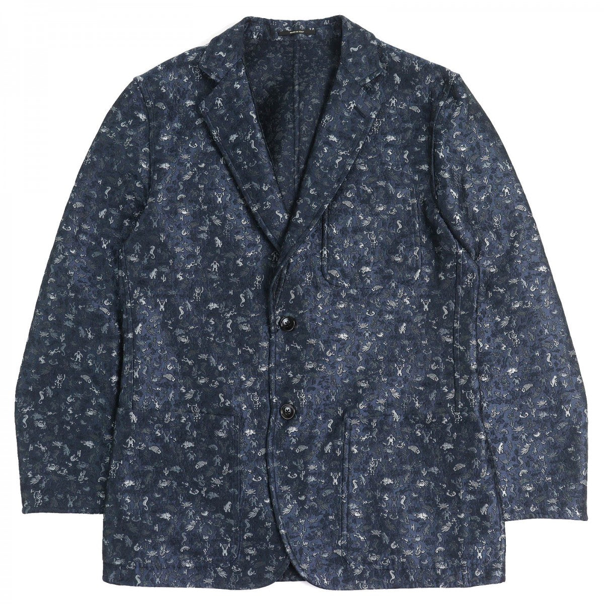 HERMES tailored jacket G19936 Main: 100% polyester Navy type mens 50