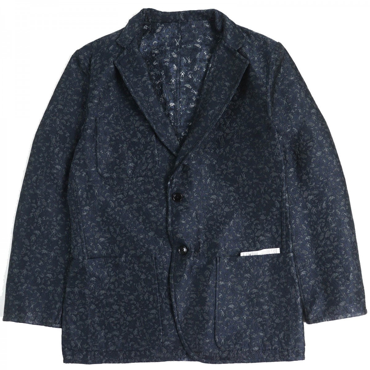 HERMES tailored jacket G19936 Main: 100% polyester Navy type mens 50