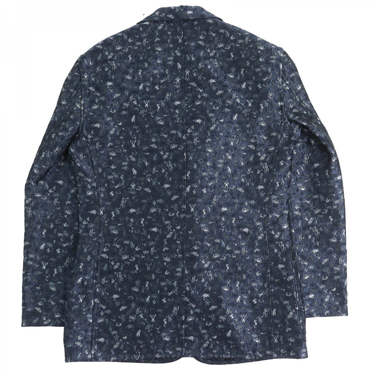 HERMES tailored jacket G19936 Main: 100% polyester Navy type mens 50