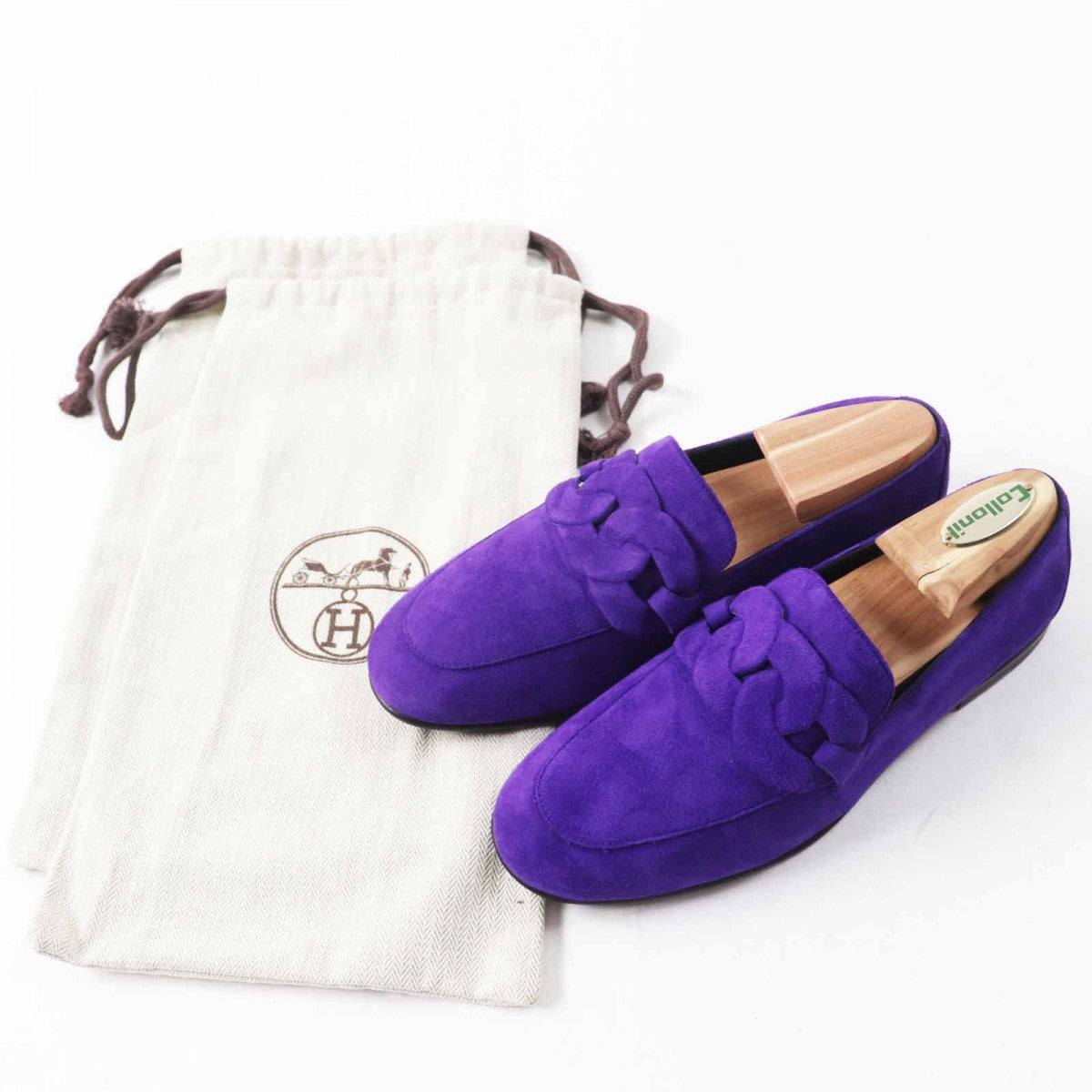 HERMES loafers 232012Z Main: Suede leather purple Honest Women 36