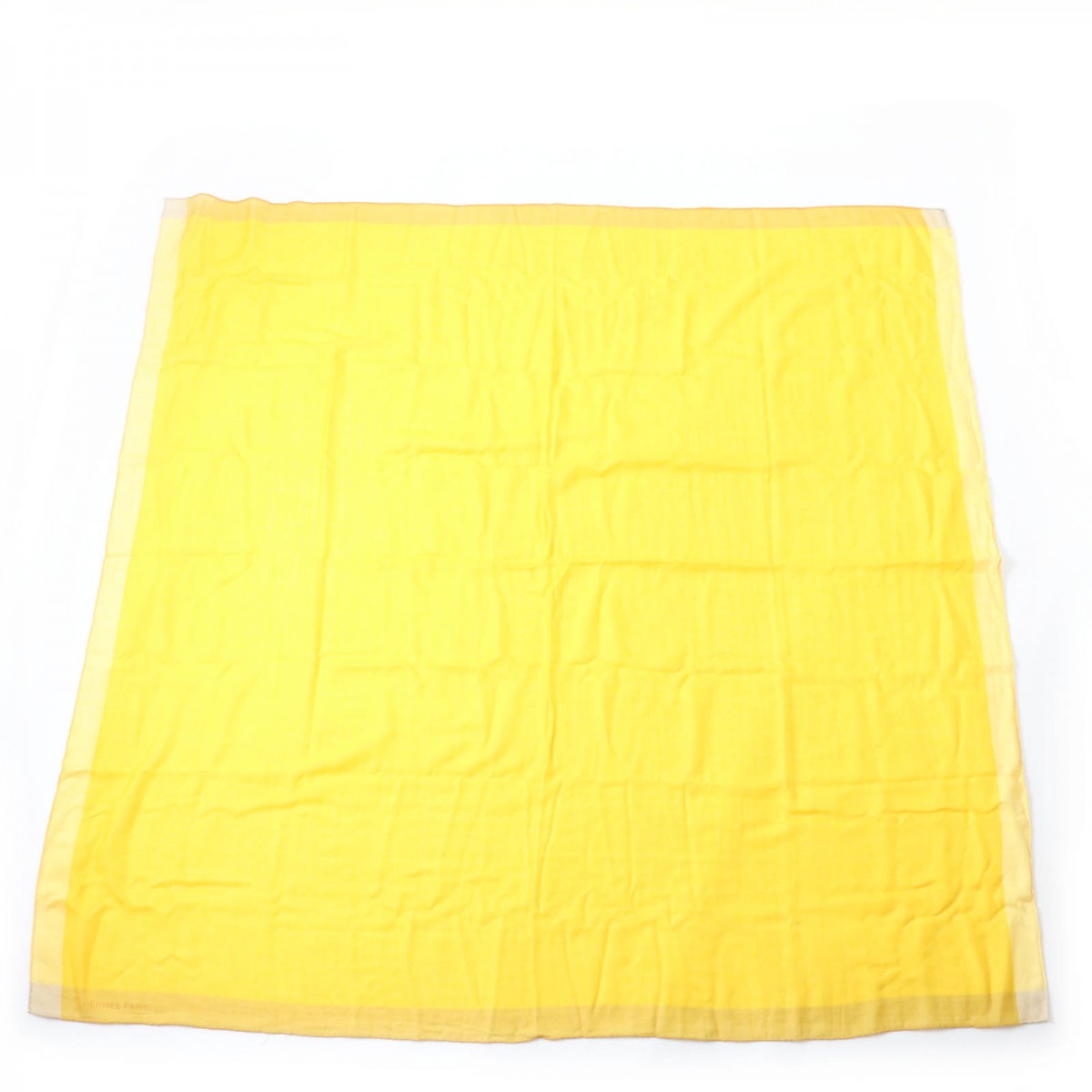 HERMES scarf Main: 100% cashmere Yellow type Women