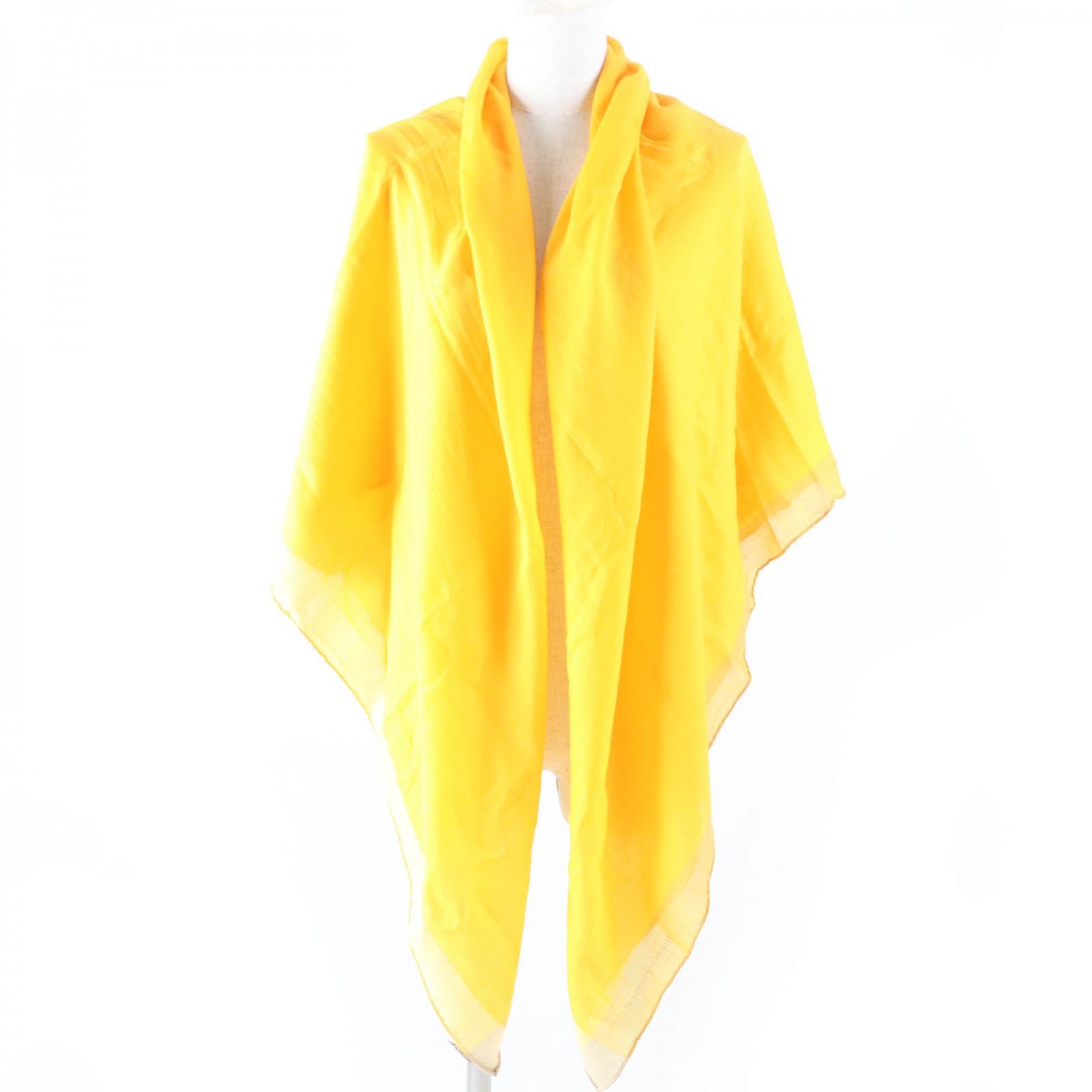 HERMES scarf Main: 100% cashmere Yellow type Women