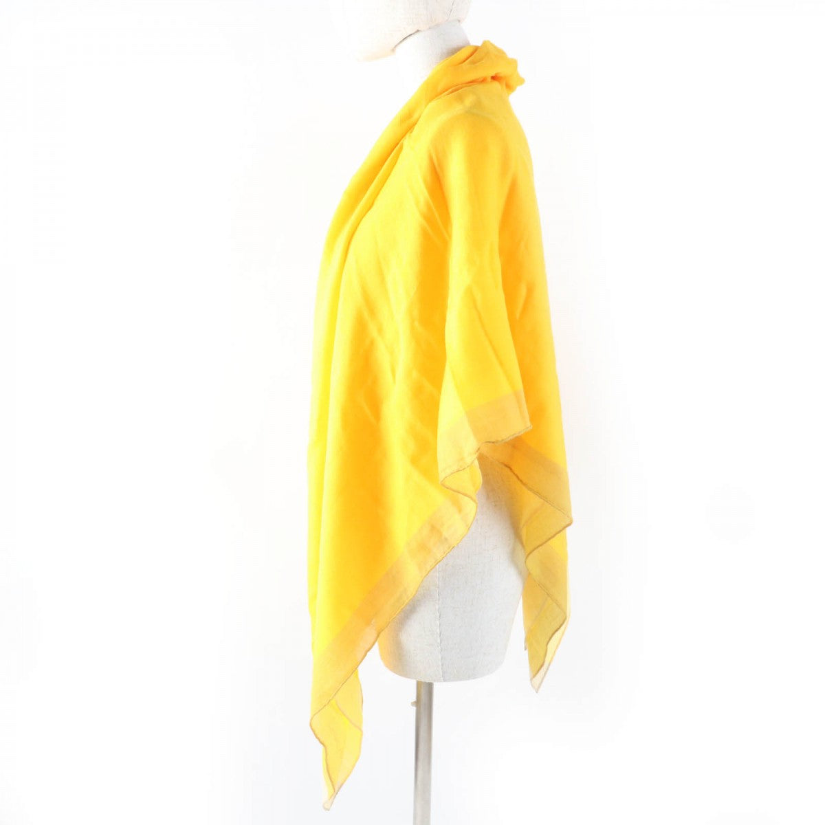 HERMES scarf Main: 100% cashmere Yellow type Women