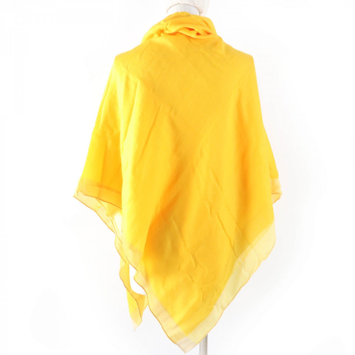 HERMES scarf Main: 100% cashmere Yellow type Women