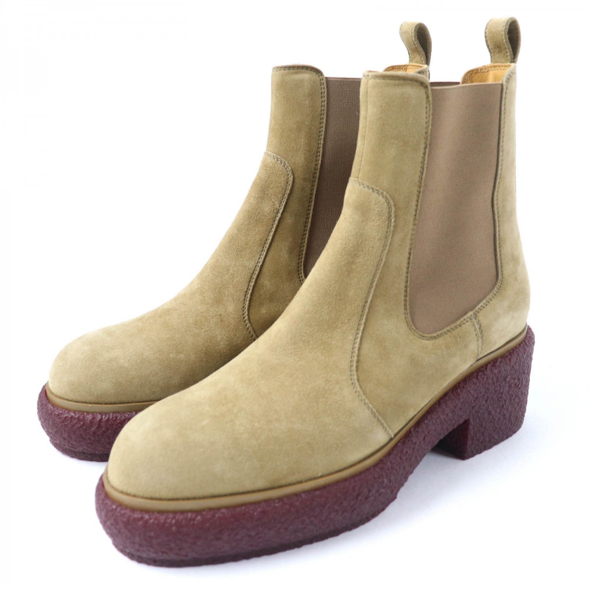 HERMES Ankle boots 222043 Main: Suede leather beige Forever 30 Women 36