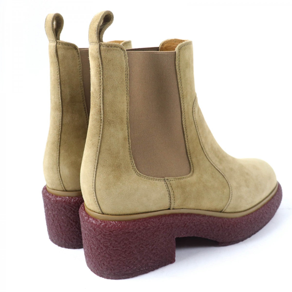 HERMES Ankle boots 222043 Main: Suede leather beige Forever 30 Women 36