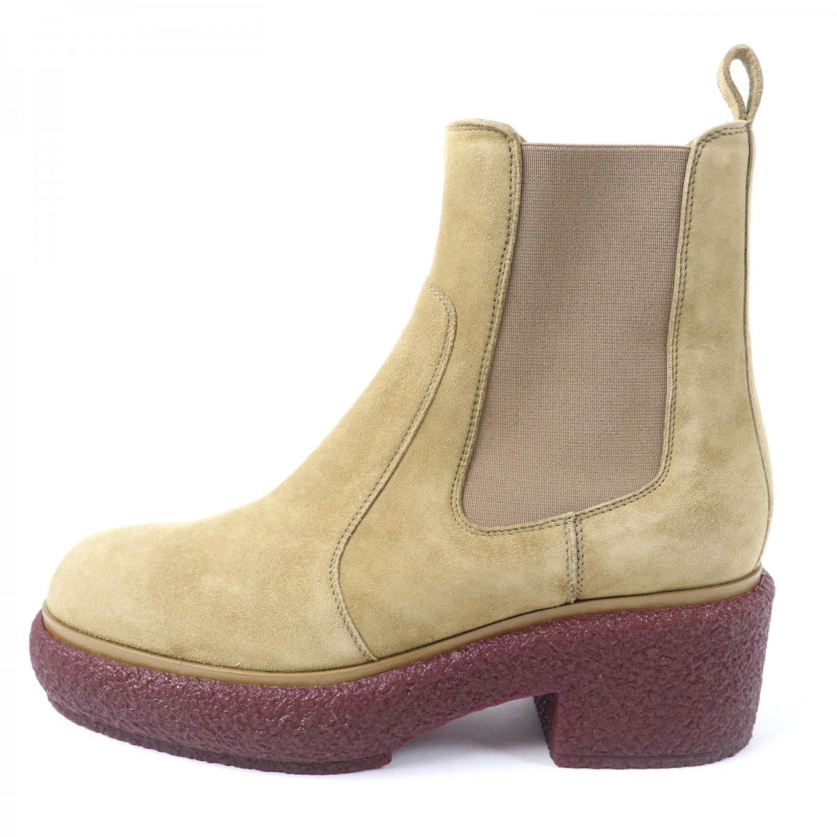 HERMES Ankle boots 222043 Main: Suede leather beige Forever 30 Women 36