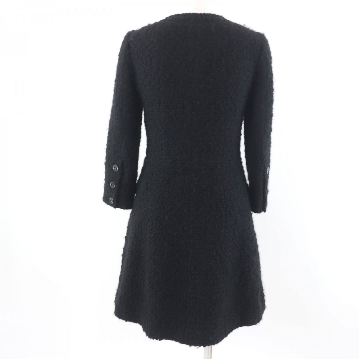 CHANEL coat P46625V28631 Main: 80% wool, Main: 13% acrylic, Main: 7% nylon, Lining: 100% silk black Women 34