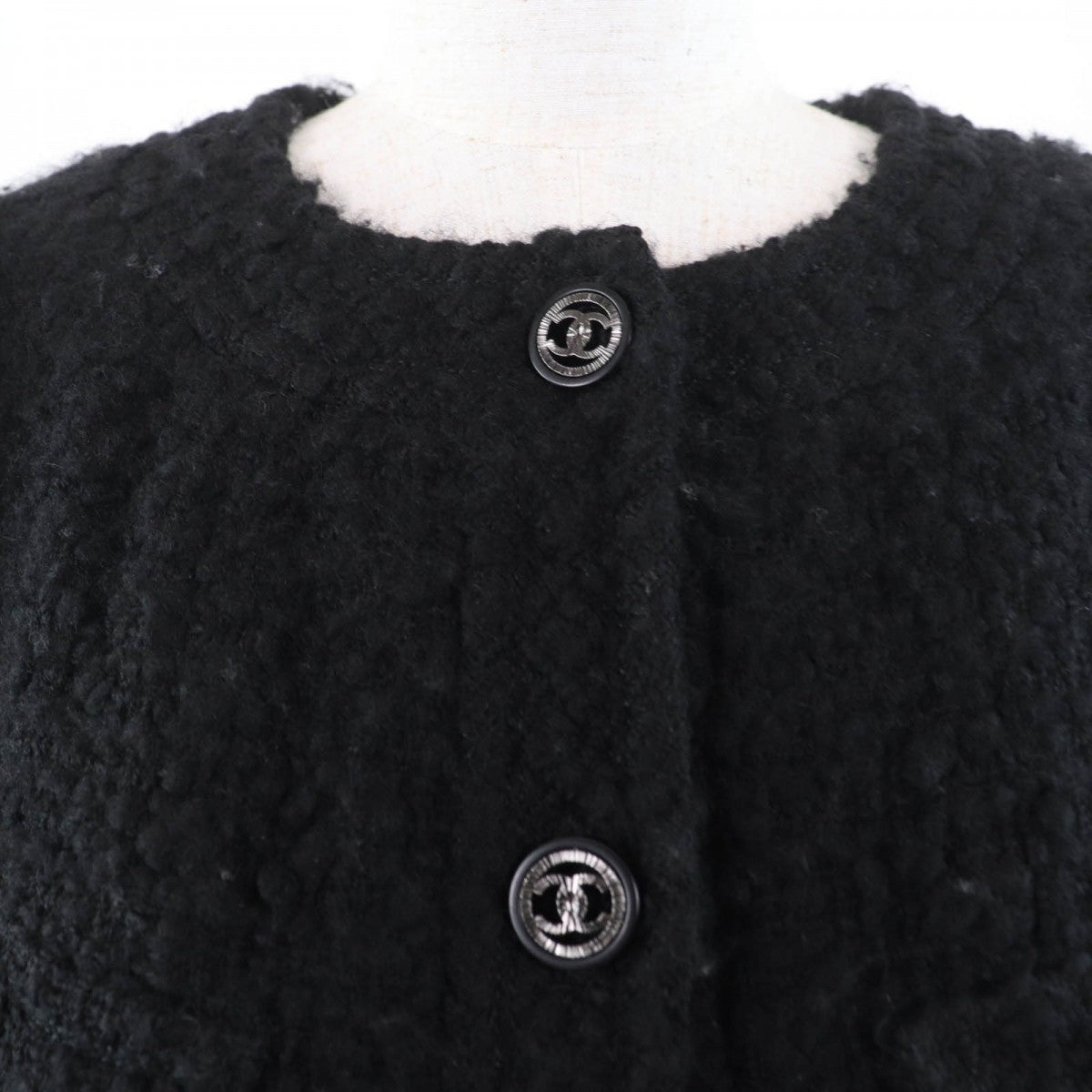 CHANEL coat P46625V28631 Main: 80% wool, Main: 13% acrylic, Main: 7% nylon, Lining: 100% silk black Women 34