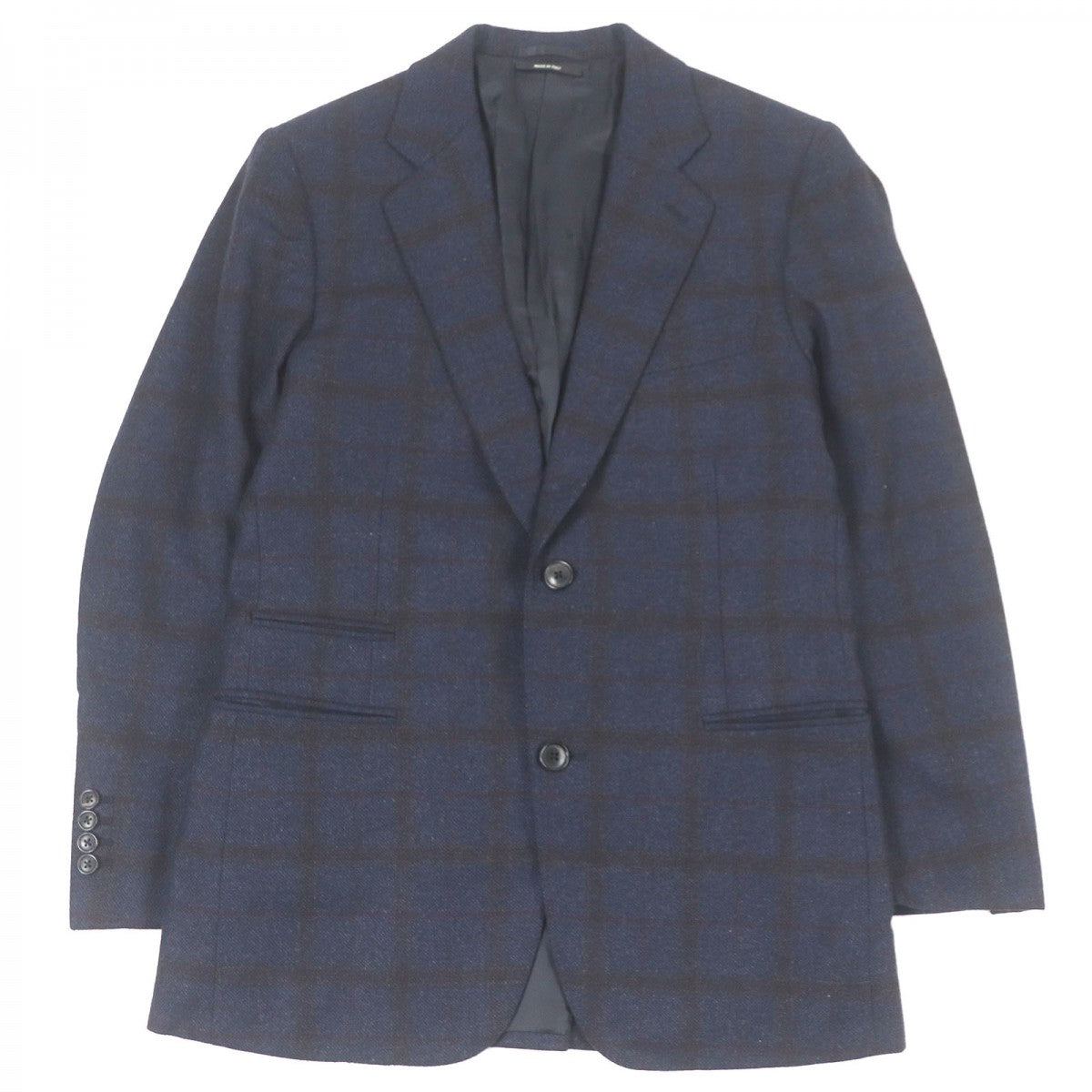 HERMES tailored jacket Outer: 100% cashmere, Lining: 100% cupra Navy mens 46