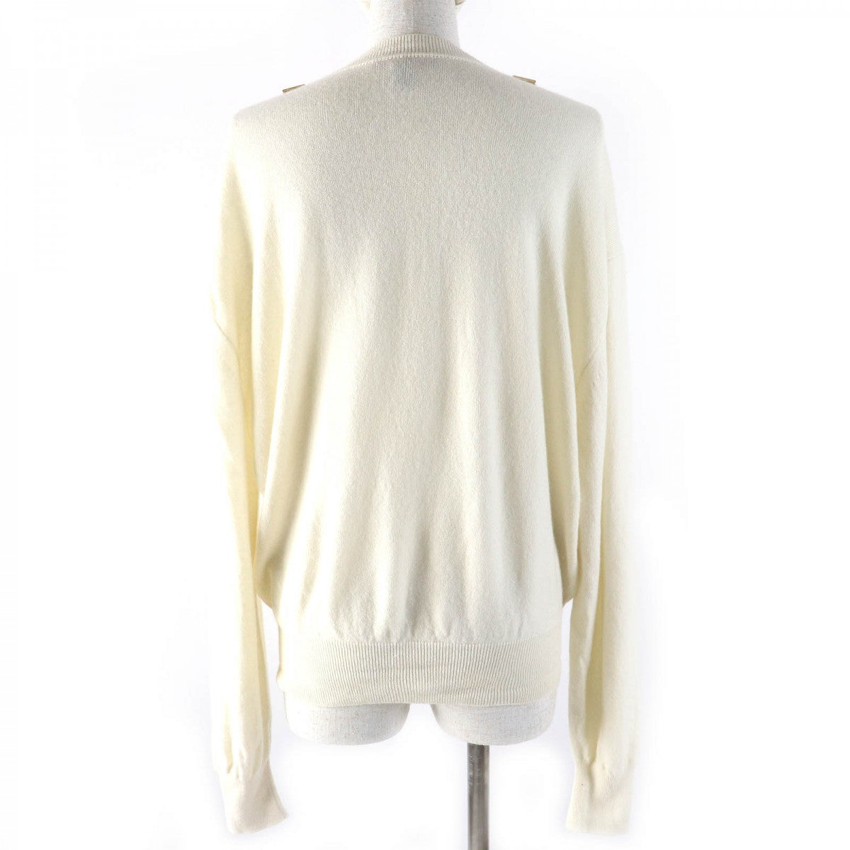 LOUIS VUITTON knit 1ABT67 Main: 99% cashmere, Main: 1% wool Bianco Latte Cashmere pullover Women S
