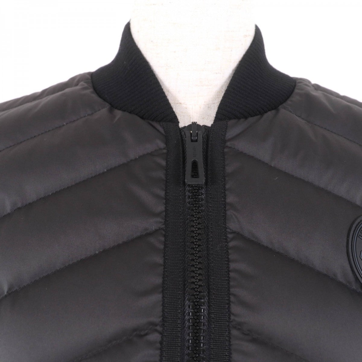 HERMES Down vest 3H0156DA Main: 100% polyester, part: 100% wool, part: 64% cotton, part: 36% rayon, filling: 90% down black Women 40