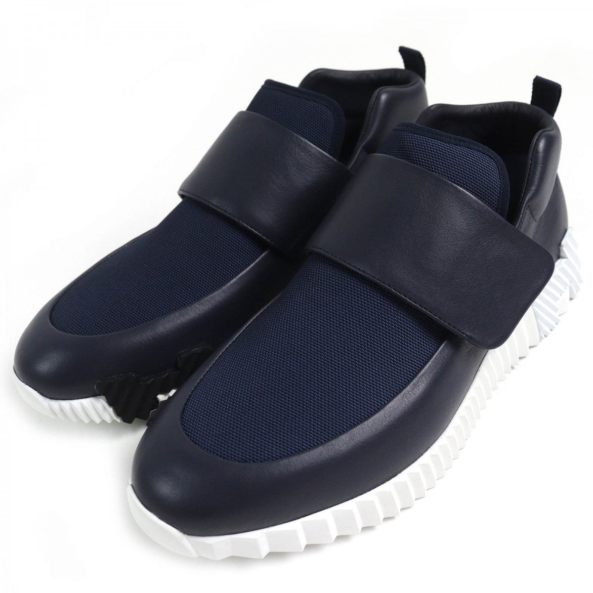 HERMES sneakers 232990 Main: Leather, Part: Mesh navy white black mens 43